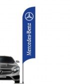 Drapeau publicitaire pour parking voitures, véhicules. Pied auto-cal pour fixation. Vente en ligne